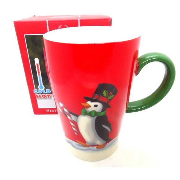 Lenox China Heat Changing Penguin Mug Changes Hot to Cold New - Picture 1 of 4